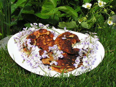 Beignets de glycine terminés