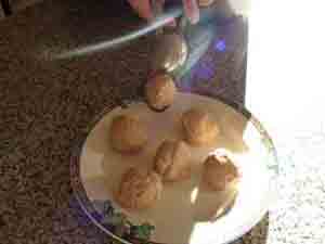 Les boulettes de parric avant cuisson
