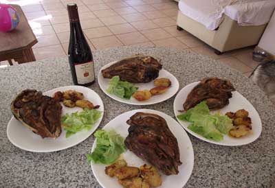 tête d'agneau rotie